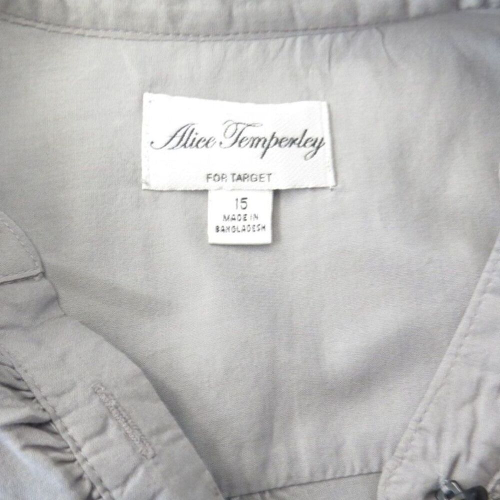 Alice Temperly for Target Victorian Gothic Ruffle Tuxedo Mini Dress Gray 15 EUC - Picture 9 of 11